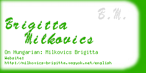 brigitta milkovics business card